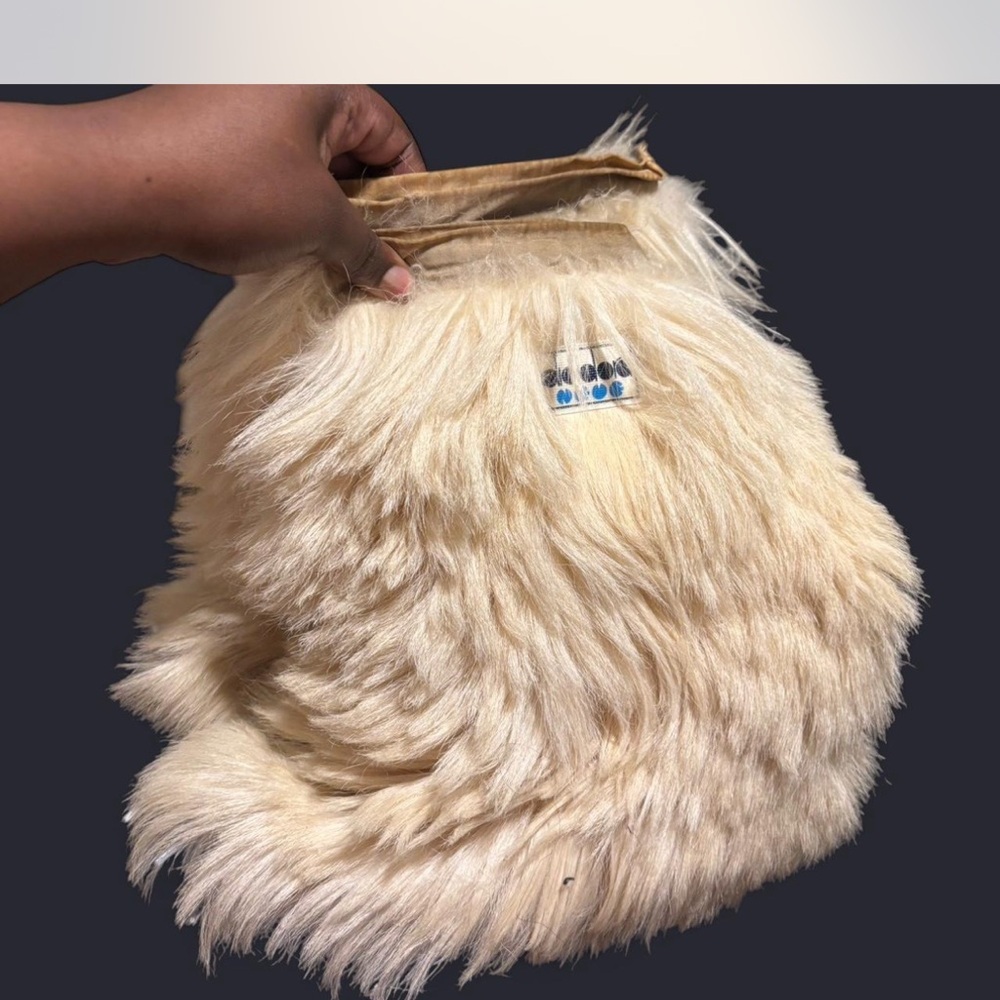 Cream Faux Fur Handbag